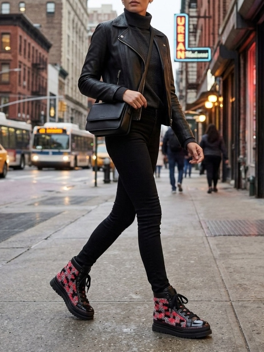KROJAY Rhodonite Crocheted Platform Boot